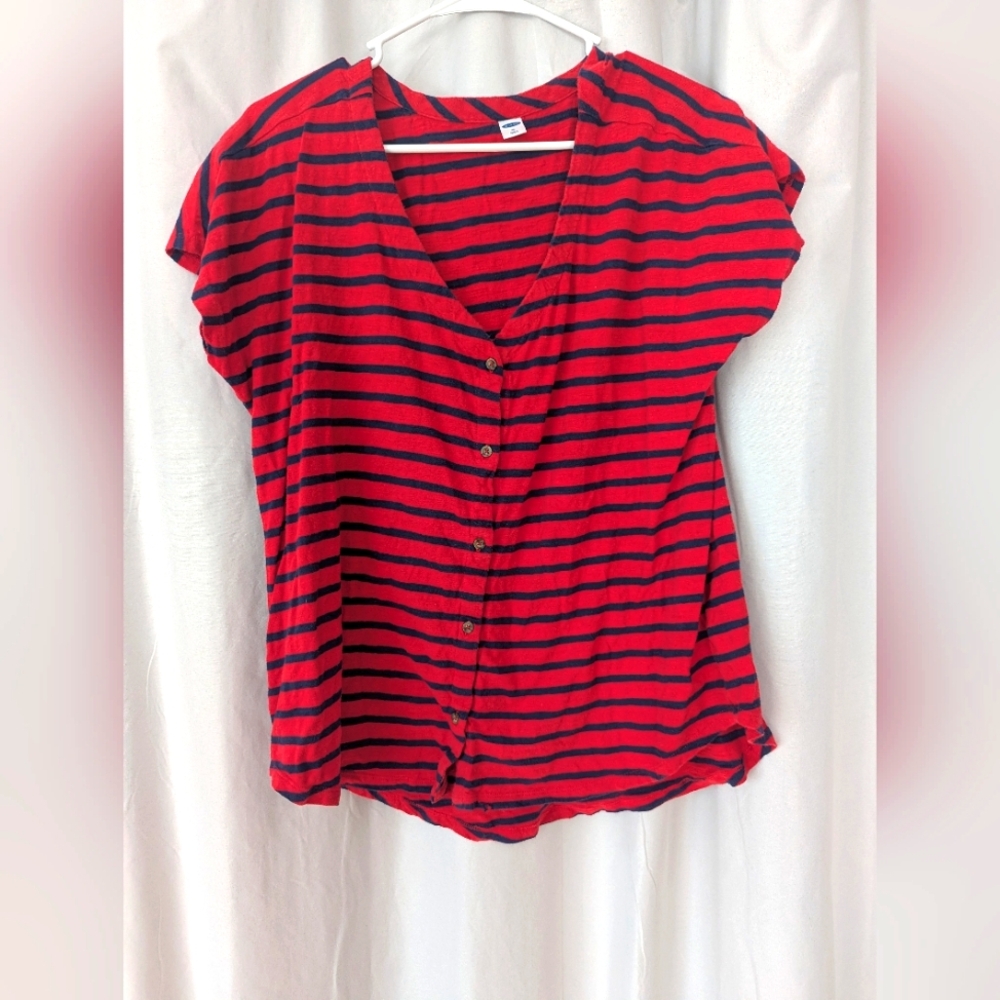 Old Navy striped short sleeve woman's shirt